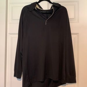 Black Long Sleeved Golf Shirt